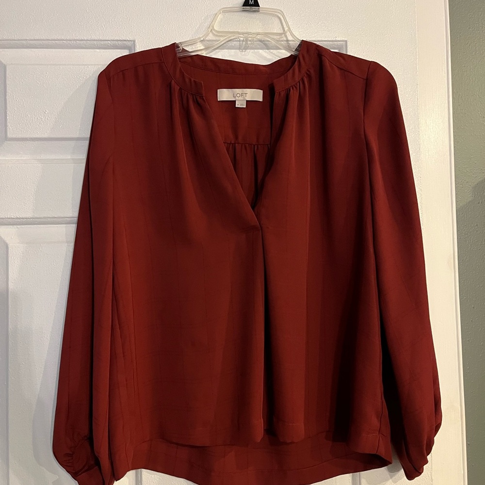 Used, brick color blouse